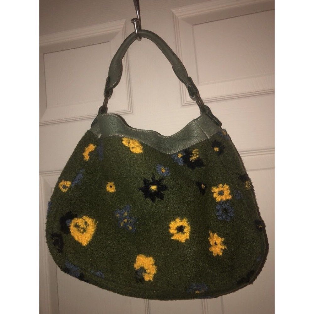 Sofia C Handbag Hobo Bag  Felt Wool & Leather